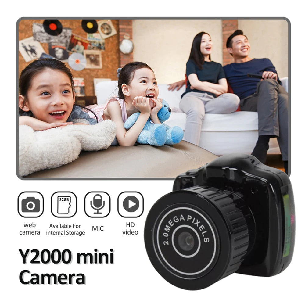 Tiny Mini Camera HD Video Audio Recorder Webcam Y2000 Camcorder Small DV DVR Security Micro Camera