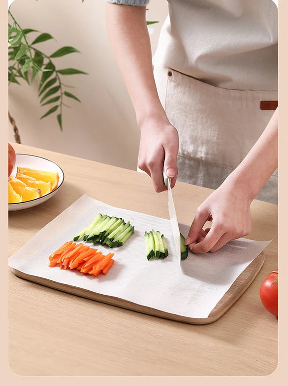 Disposable Free Cutting Kitchen Board Mat Antibacterial Supplementary Food Fruit Vegetable Cutting Board Adhesive Plate Mat
