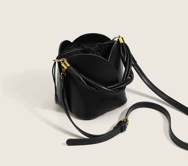 Genuine Leather Flowers Design Bucket Bags - The Trend