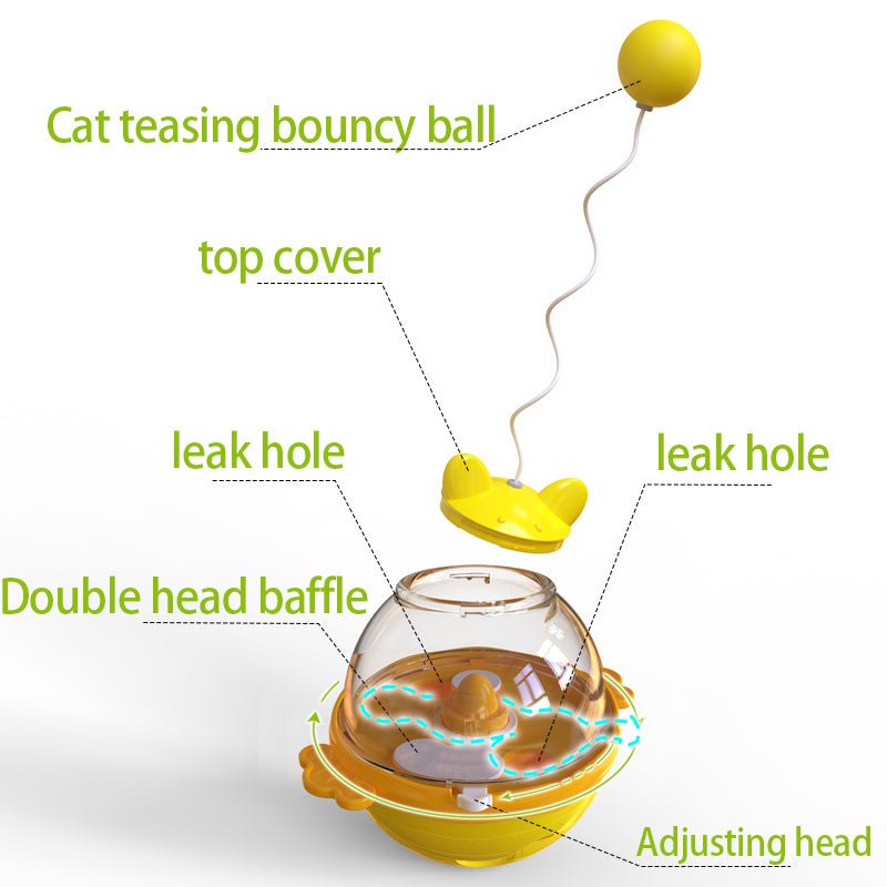 Guardians Tumbler Pet Toy Cat Leaky Food Toy Interactive Dog Cat Toy Food Treat Dispensing Toys, Slow Feeder Treat Ball For Pets Increases IQ Interests In Play