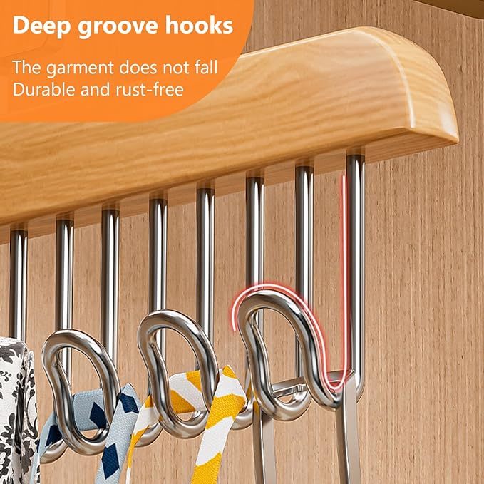 3Pcs Bra Hangers For Closet Organizer, All In One Hanger - 360 Rotating, Tank Top Hanger With 8 Hooks, Bra Organizer, Space Saving Closet Organizer For Tops, Bras, Camisoles, Scarfs Or Belts